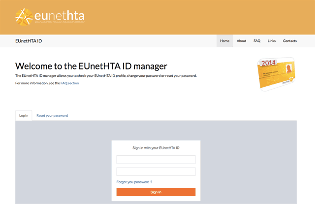 EUnetHTA ID manager